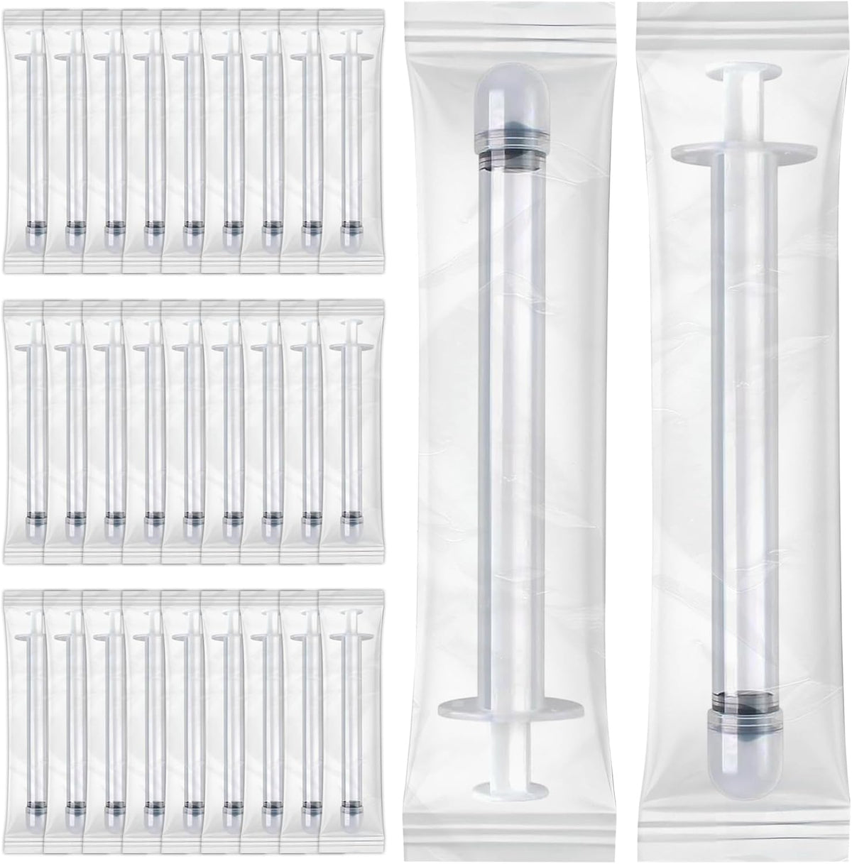 EDWERD Med Sterile Vaginal Cream Applicators - Individually Wrapped Plastic Applicator for Ointments, Gels and Creams, with Dosage Marks, Disposable, 30 Pack (3 g)