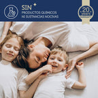 Waterproof and breathable mattress protector 135 x 190 cm - Cover with 4 elastic corners Eco-responsible Oeko-Tex certified