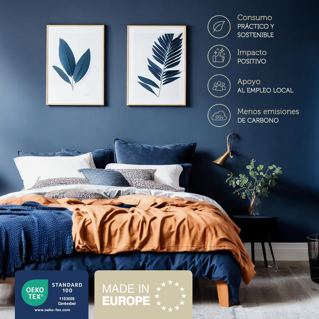 Waterproof and breathable mattress protector 135 x 190 cm - Cover with 4 elastic corners Eco-responsible Oeko-Tex certified