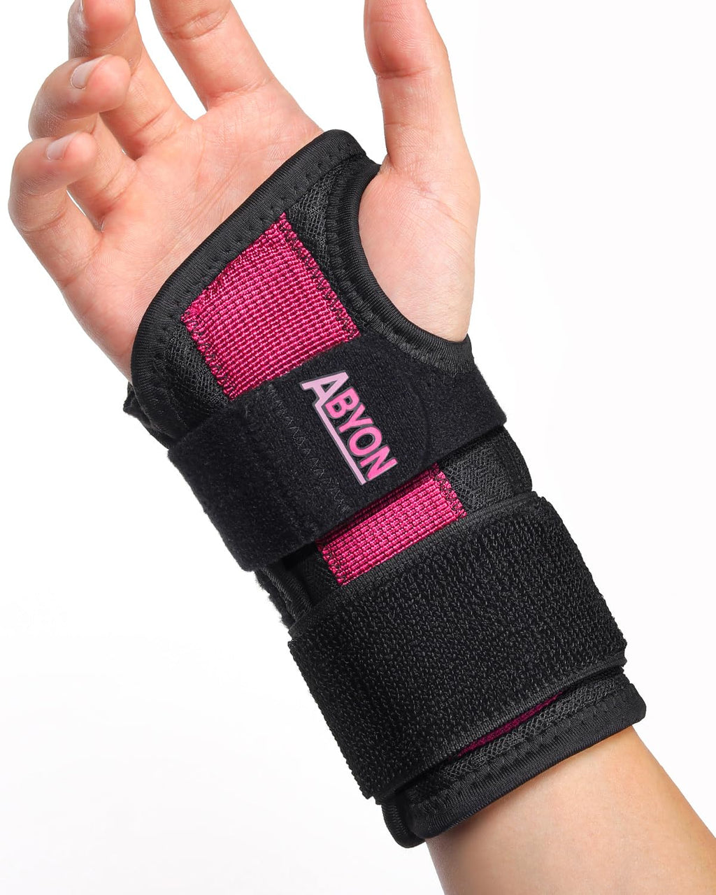ABYON Wrist Splint with Dual Support, Carpal Tunnel Pain Relief, Tendonitis, Sprains and Arthritis.Lightweight and Adjustable, Suitable for Sleeping or Working, Left or Right Hand