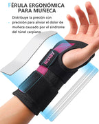 ABYON Wrist Splint with Dual Support, Carpal Tunnel Pain Relief, Tendonitis, Sprains and Arthritis.Lightweight and Adjustable, Suitable for Sleeping or Working, Left or Right Hand