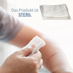 ABENA Sterile Gauze (5 x 5 cm) | 4 Ply Non-Woven Gauze Pads | Wound Care Medical Dressings (1 Box = 125 Count)