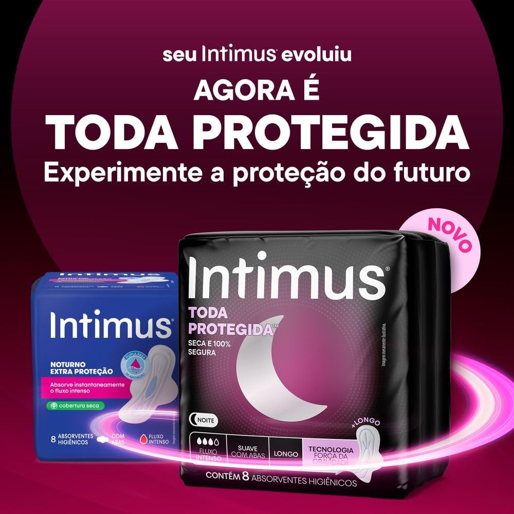 Intimus Sanitary Pads With Wings Overnight 8 pieces