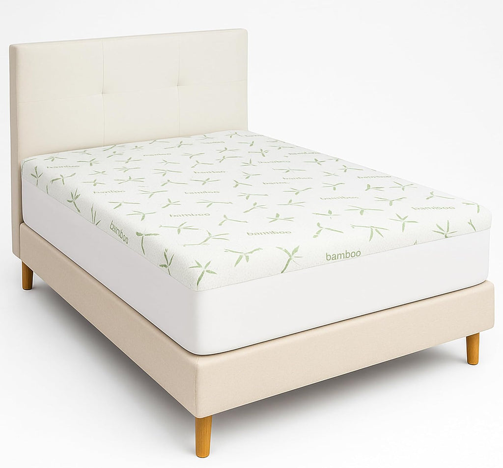 Mattress Protector 90 x 190/200 Waterproof Bamboo Viscose – Height 30 cm – Soft, Breathable, Anti-Allergy and Anti-Dust Mite – Quiet, Easy to Wash, Elastic Fit