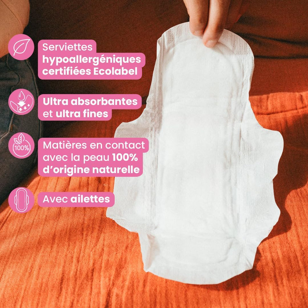 Love & Green - Normal Hypoallergenic Pads (0%, Pack of 14)