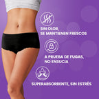 Disposable Menstrual Panties for Women with Abundant Flow, Women's Leakproof Postpartum Panties, Black, Size L, 10 Pack