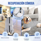 SlowTon Dog Surgery Recovery Suit - Alternative Cone Shaped Collar for Dogs After Surgery with Zipper, Professional Pet Recovery Shirt