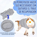 SlowTon Dog Surgery Recovery Suit - Alternative Cone Shaped Collar for Dogs After Surgery with Zipper, Professional Pet Recovery Shirt