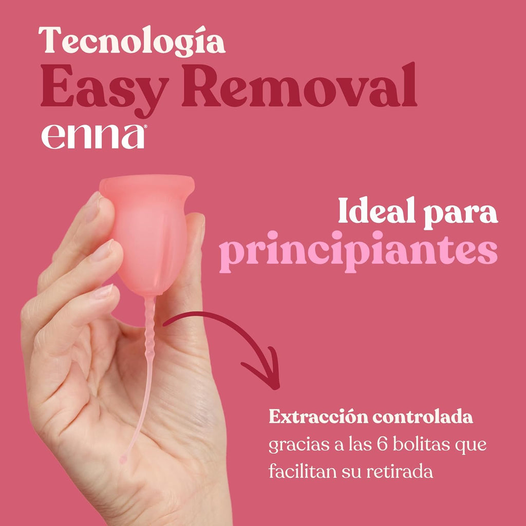 Enna Cycle Easy Menstrual Cup Size S – Pack of 2 Cups + Steriliser Box | Medical Silicone | Made in Spain | Reusable | Up to 12 Hours of Protection