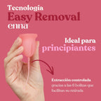 Enna Cycle Easy Menstrual Cup Size S – Pack of 2 Cups + Steriliser Box | Medical Silicone | Made in Spain | Reusable | Up to 12 Hours of Protection