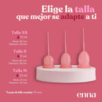 Enna Cycle Easy Menstrual Cup Size S – Pack of 2 Cups + Steriliser Box | Medical Silicone | Made in Spain | Reusable | Up to 12 Hours of Protection