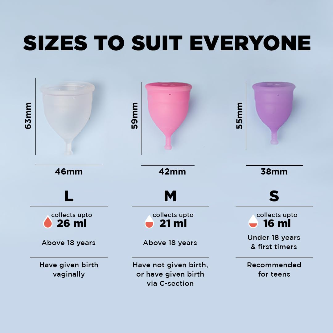 Pee Safe Reusable Menstrual Cup for Women | Large Size with Pouch|Ultra Soft, Odour and Rash Free|100% Medical Grade Silicone |No Leakage | Protection for Up to 8-10 Hours | US FDA Registered,Pack of 1