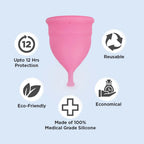 Pee Safe Reusable Menstrual Cup for Women | Large Size with Pouch|Ultra Soft, Odour and Rash Free|100% Medical Grade Silicone |No Leakage | Protection for Up to 8-10 Hours | US FDA Registered,Pack of 1
