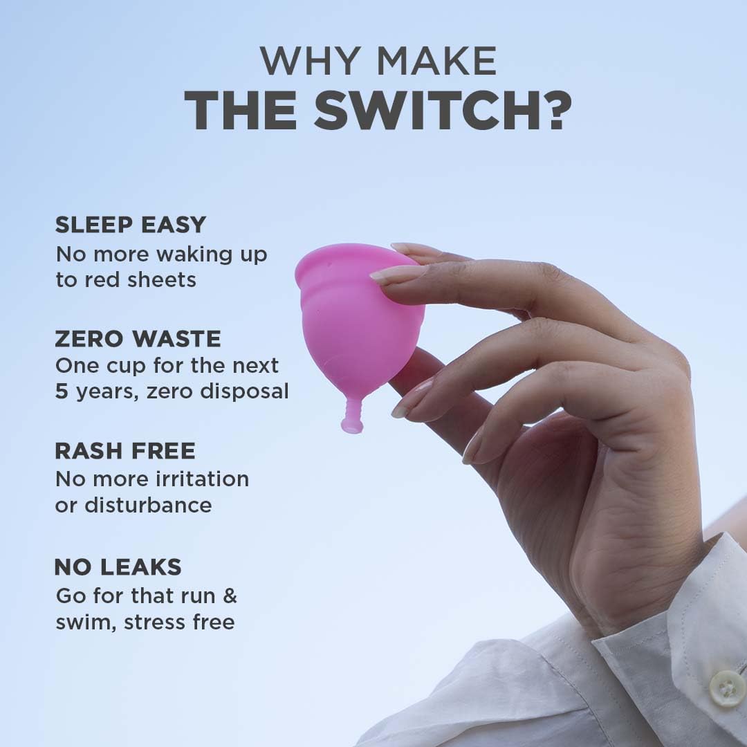 Pee Safe Reusable Menstrual Cup for Women | Large Size with Pouch|Ultra Soft, Odour and Rash Free|100% Medical Grade Silicone |No Leakage | Protection for Up to 8-10 Hours | US FDA Registered,Pack of 1