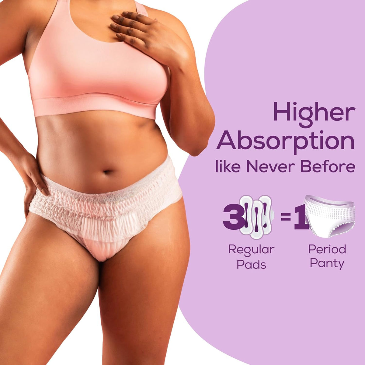 Evereve Period Panty For Girls & Women, (M-L), 10 Pcs, 360 Degree Coverage, 0% Leaks, High Absorbency For Heavy Flow, Maternity Delivery Pads, Postpartum & Overnight Protection, Disposable Panty