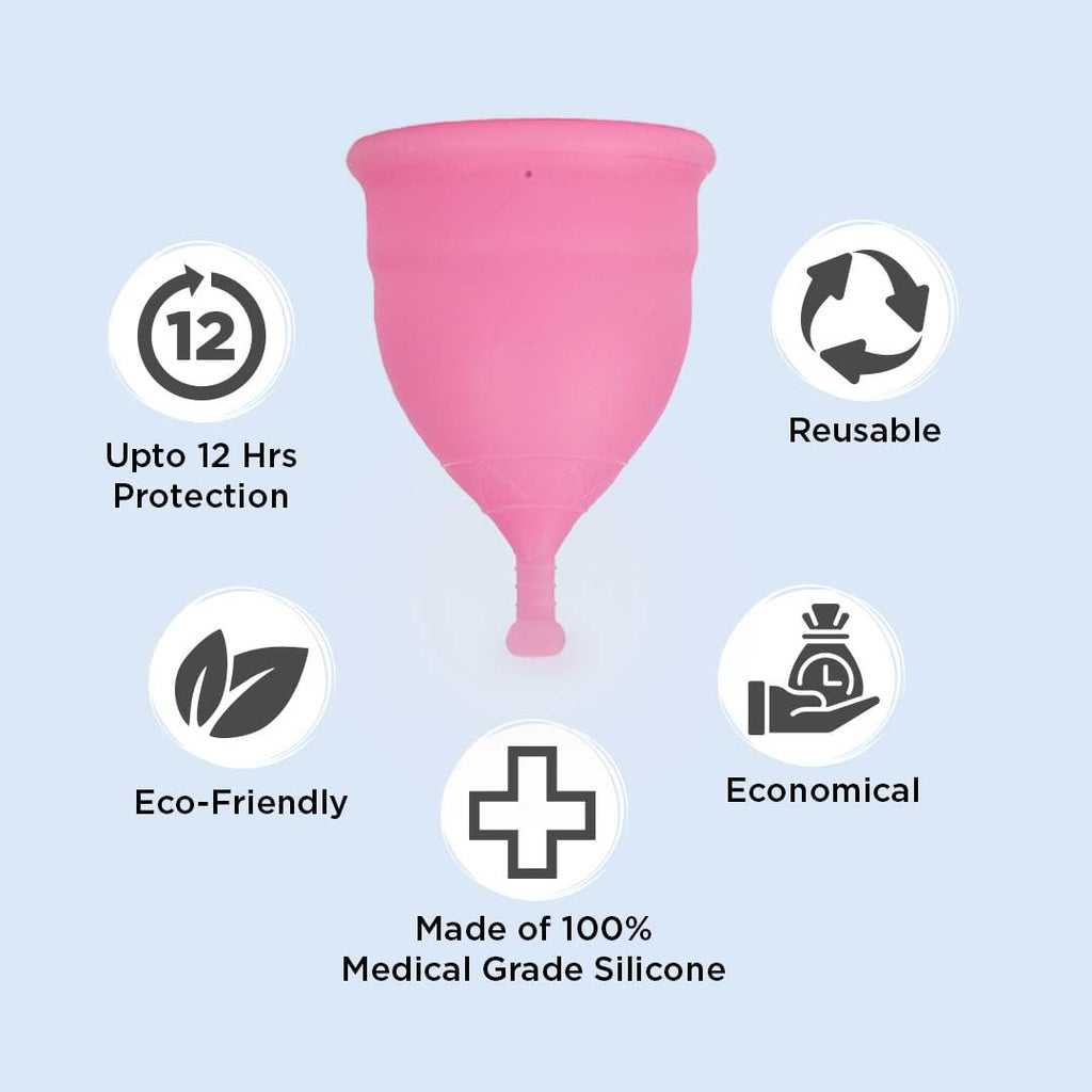 Pee Safe Reusable Menstrual Cup for Women - Small Size with Pouch|Ultra Soft, Odour and Rash Free|100% Medical Grade Silicone |No Leakage | Protection for Up to 8-10 Hours | US FDA Registered,Pack of 1