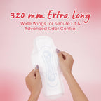 Dryvel Ultra-XXL Sanitary Pads | 320mm Extra Long | 3X Heavy Flow Protection | Odour Control | Wide Wings | Soft & Breathable | Hypoallergenic | Pack for Women & Girls Pack of 2 (30 Pads Each)