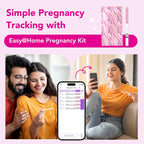 Easy@Home Pregnancy Test Strips Kit, 5 Pack Early Detection hCG Tests - Powered by Premom Ovulation Predictor iOS and Android APP