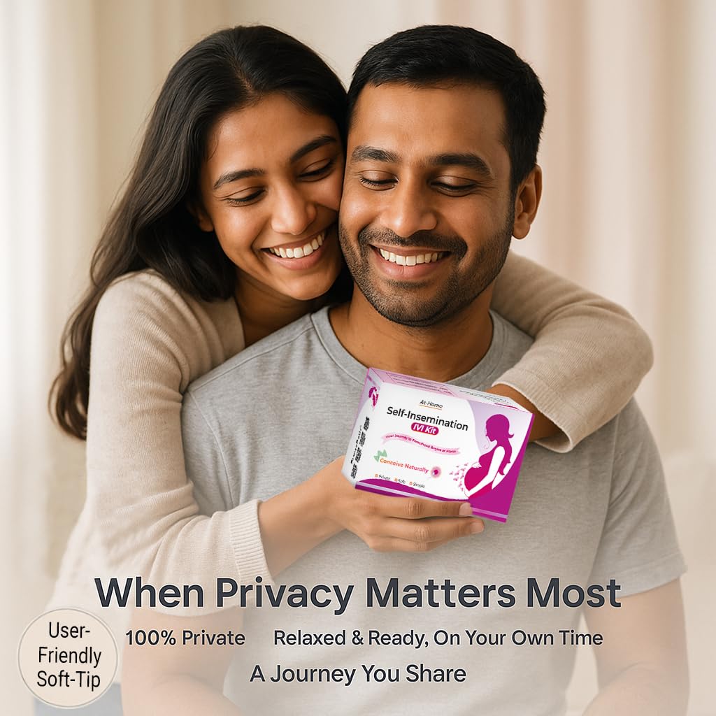 At-Home Self-Insemination Kit – Safe, Easy, Discreet Natural Conception Aid, Private IVI Alternative, Conceive Without Intercourse – Pack of 3 Kits Includes Ovulation & Pregnancy Tests