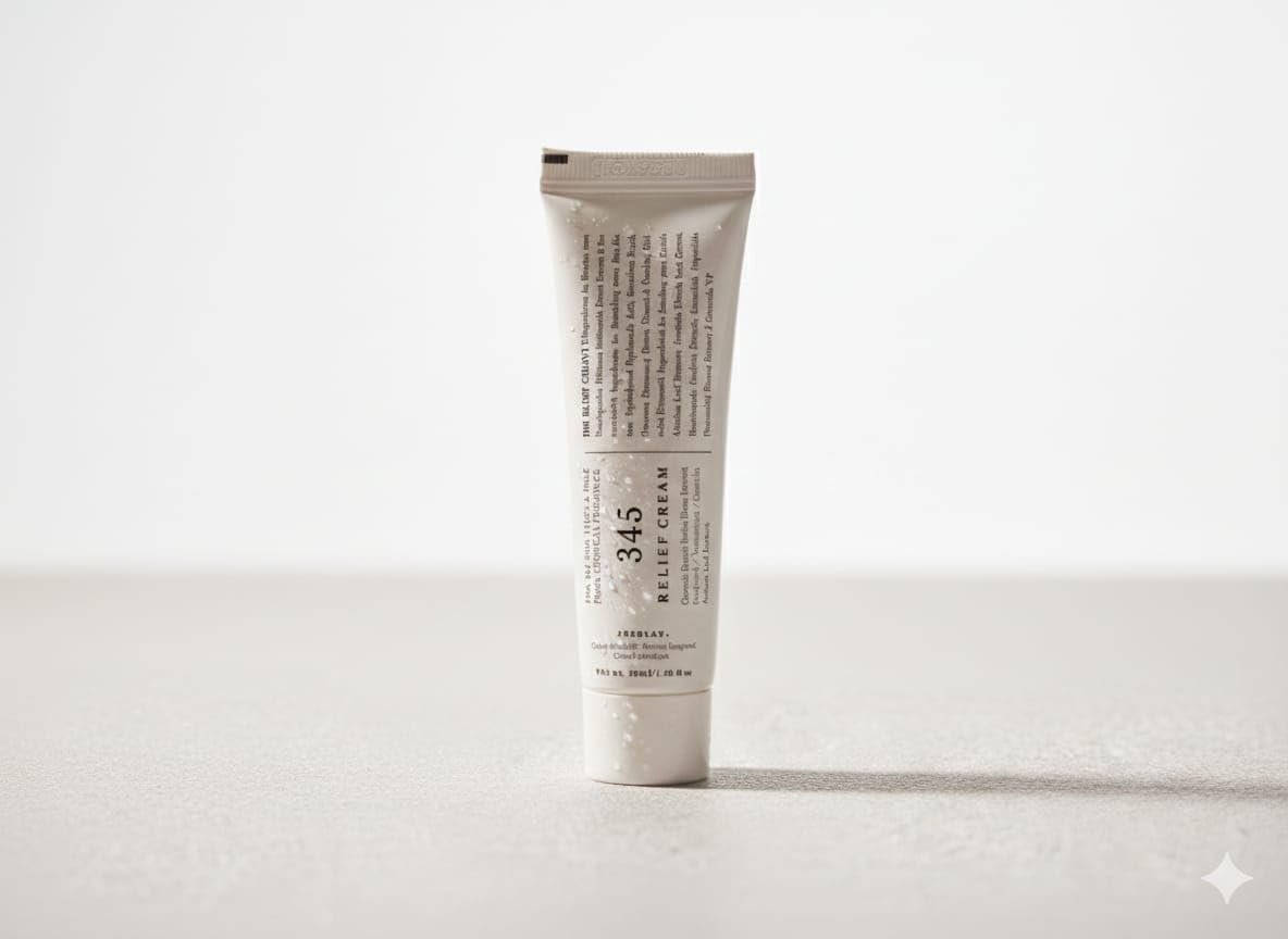 345 Relief Cream for Sensitive Skin | Barrier Repair Moisturizing Cream | Hydrating & Soothing Formula for Dry, Irritated Skin | Lightweight Daily Face Cream