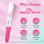 Easy@Home Pregnancy Test Kit for Women: 3 X Early Detection Pregnancy Midstream Tests with Fast Results