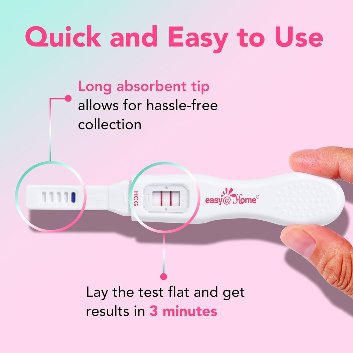 Easy@Home Pregnancy Test Kit for Women: 3 X Early Detection Pregnancy Midstream Tests with Fast Results