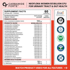 Carbamide Forte Women’s Probiotics Supplement 60 Billion CFU | Vaginal Probiotics & Gut Health Supplements with Cranberry Extract | 60 Veg Capsules (Pack of 2)