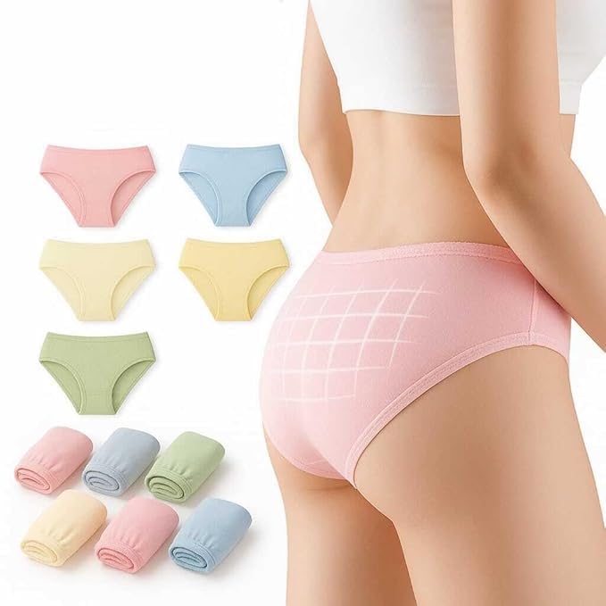 LOURYN KOULYN Cotton Disposable Underwear for Women – Soft, Breathable, Comfortable Travel Panties | Postpartum & Hospital Use Briefs (Pack of 5)