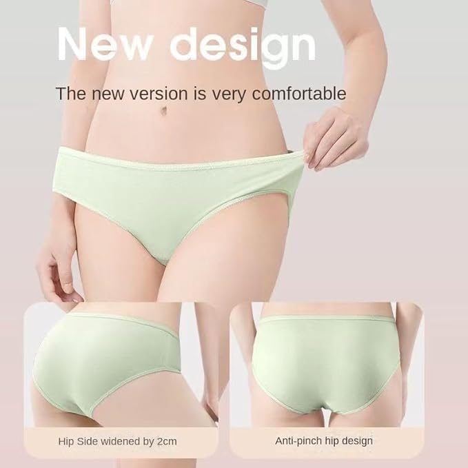 LOURYN KOULYN Cotton Disposable Underwear for Women – Soft, Breathable, Comfortable Travel Panties | Postpartum & Hospital Use Briefs (Pack of 5)