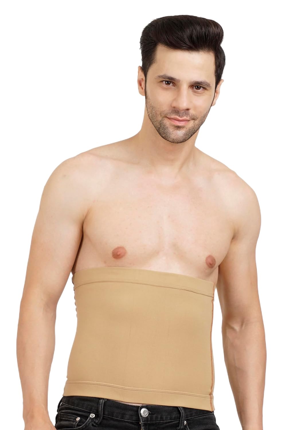 Moderate Compression Abdominal Shapewear | Slip-On Design | Support for Post-Cesarean, Postpartum, and Abdominal Liposuction | Umbilical and Abdominal Hernia (Beige, 3XL)