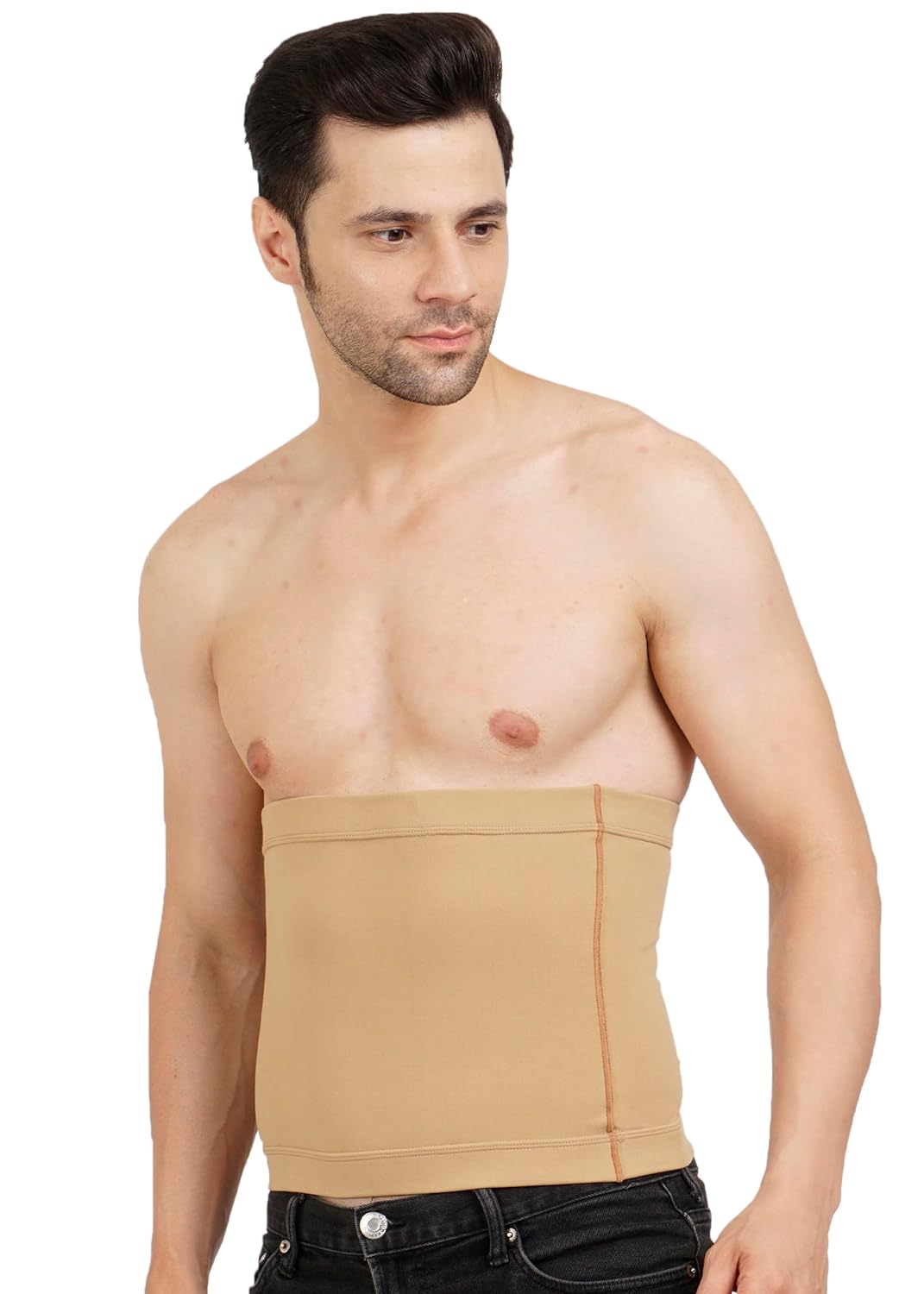 Moderate Compression Abdominal Shapewear | Slip-On Design | Support for Post-Cesarean, Postpartum, and Abdominal Liposuction | Umbilical and Abdominal Hernia (Beige, 3XL)