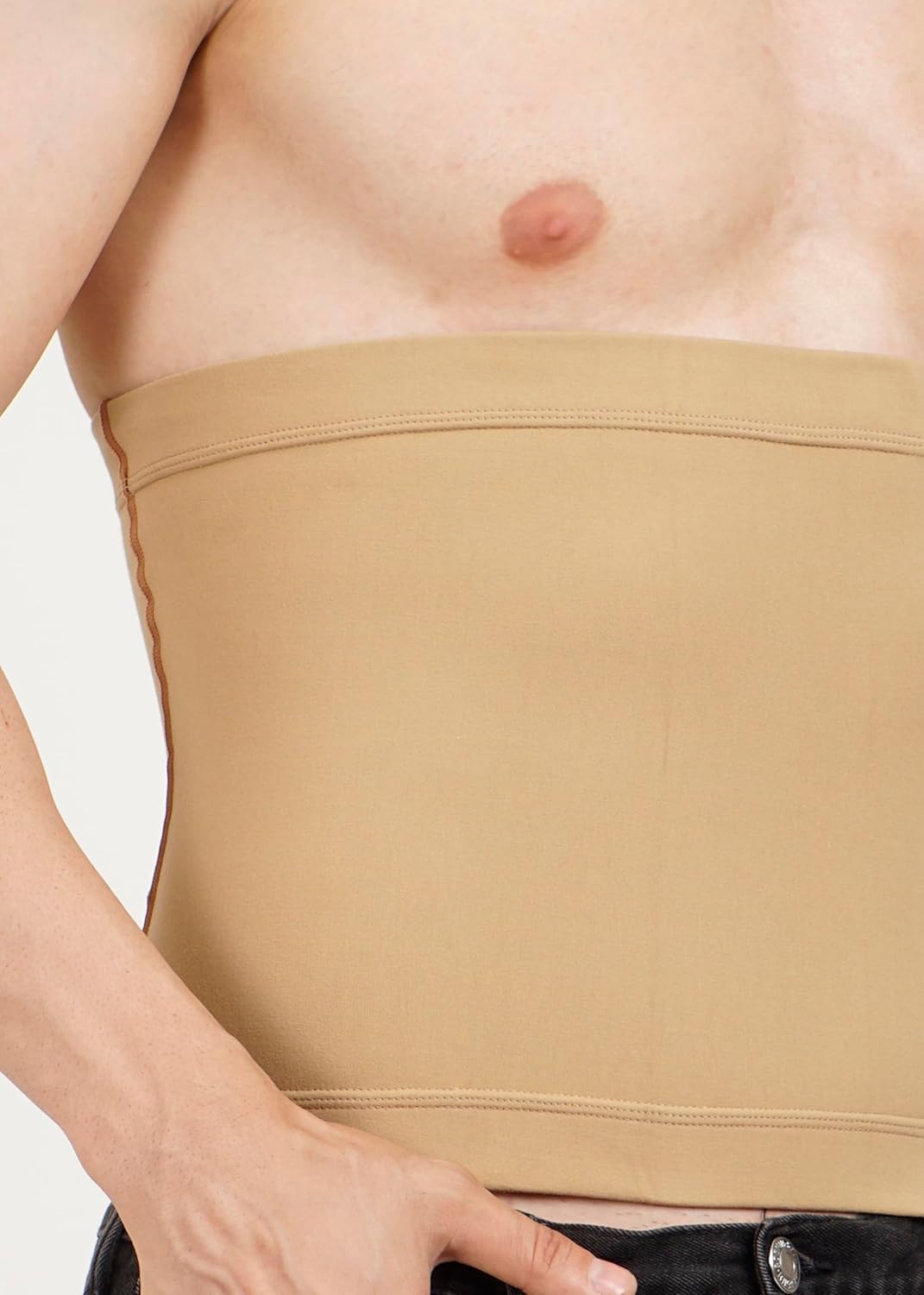 Moderate Compression Abdominal Shapewear | Slip-On Design | Support for Post-Cesarean, Postpartum, and Abdominal Liposuction | Umbilical and Abdominal Hernia (Beige, 3XL)