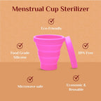 Medium Reusable Menstrual Cup, Applicator, Lubricant Gel & Collapsible Menstrual Cup Sterilizer Kit for Women (Pack of 1)
