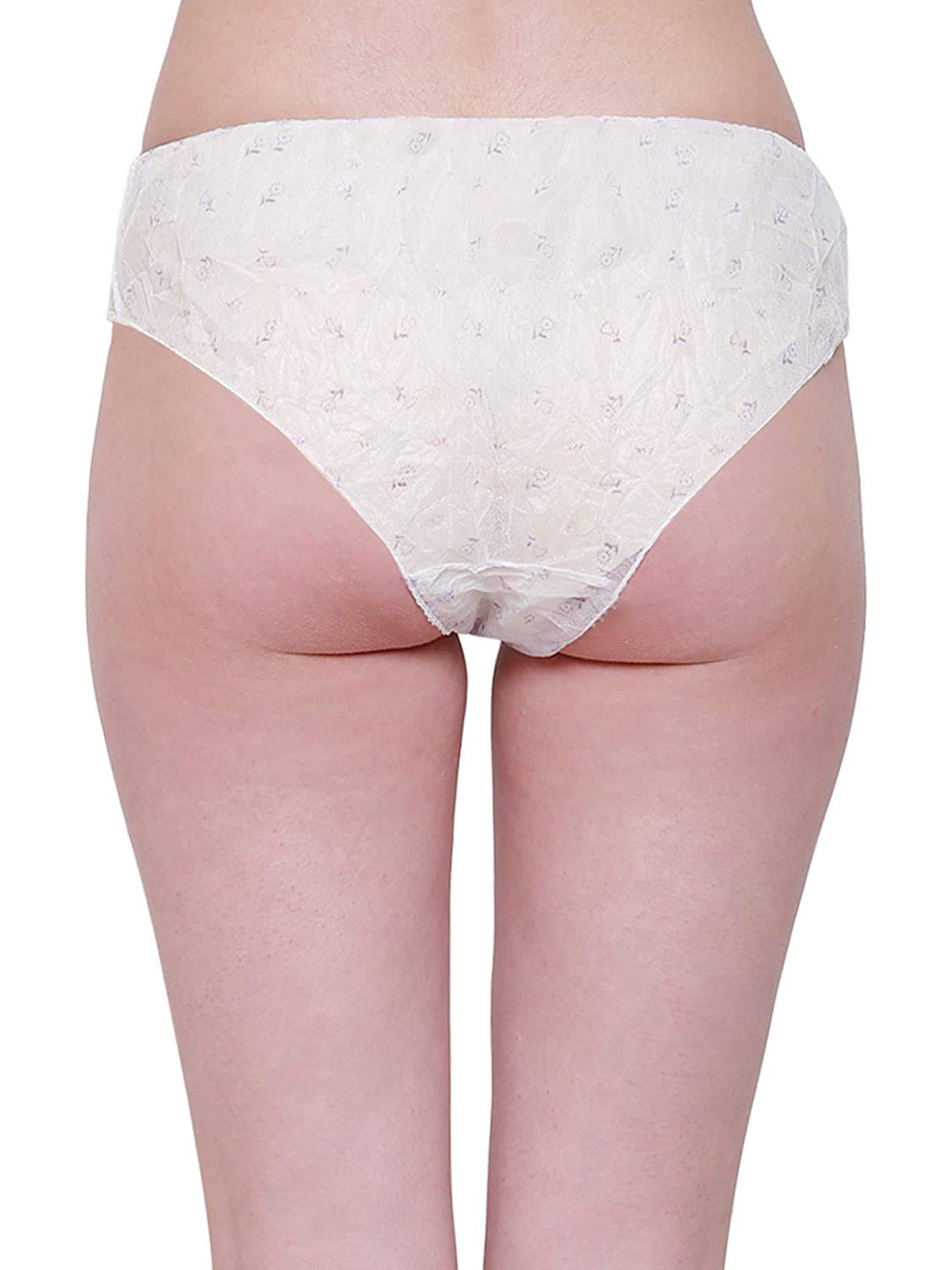 PLUMBURY Women Cotton Disposable Panties for Travelling/Spa/Surgery/Periods/Postpartum(Pack Of 12) X-Large