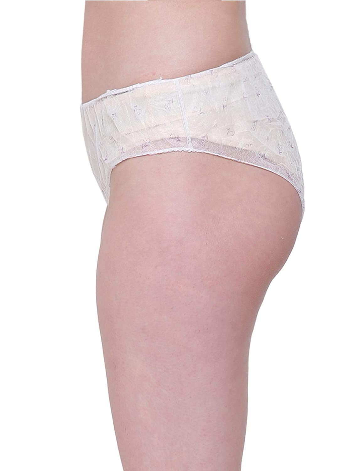 PLUMBURY Women Cotton Disposable Panties for Travelling/Spa/Surgery/Periods/Postpartum(Pack Of 12) X-Large