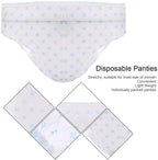 PLUMBURY Women Cotton Disposable Panties for Travelling/Spa/Surgery/Periods/Postpartum(Pack Of 12) X-Large