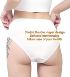 Women's Disposable 100% Pure Cotton Briefs Discreet Underwear Panties for Travel Hotel/Hospital Stays/Travelling/Spa/Surgery/Periods/Postpartum
