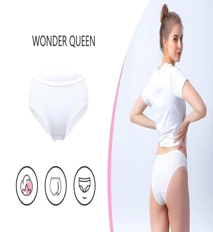 Women's Disposable 100% Pure Cotton Briefs Discreet Underwear Panties for Travel Hotel/Hospital Stays/Travelling/Spa/Surgery/Periods/Postpartum