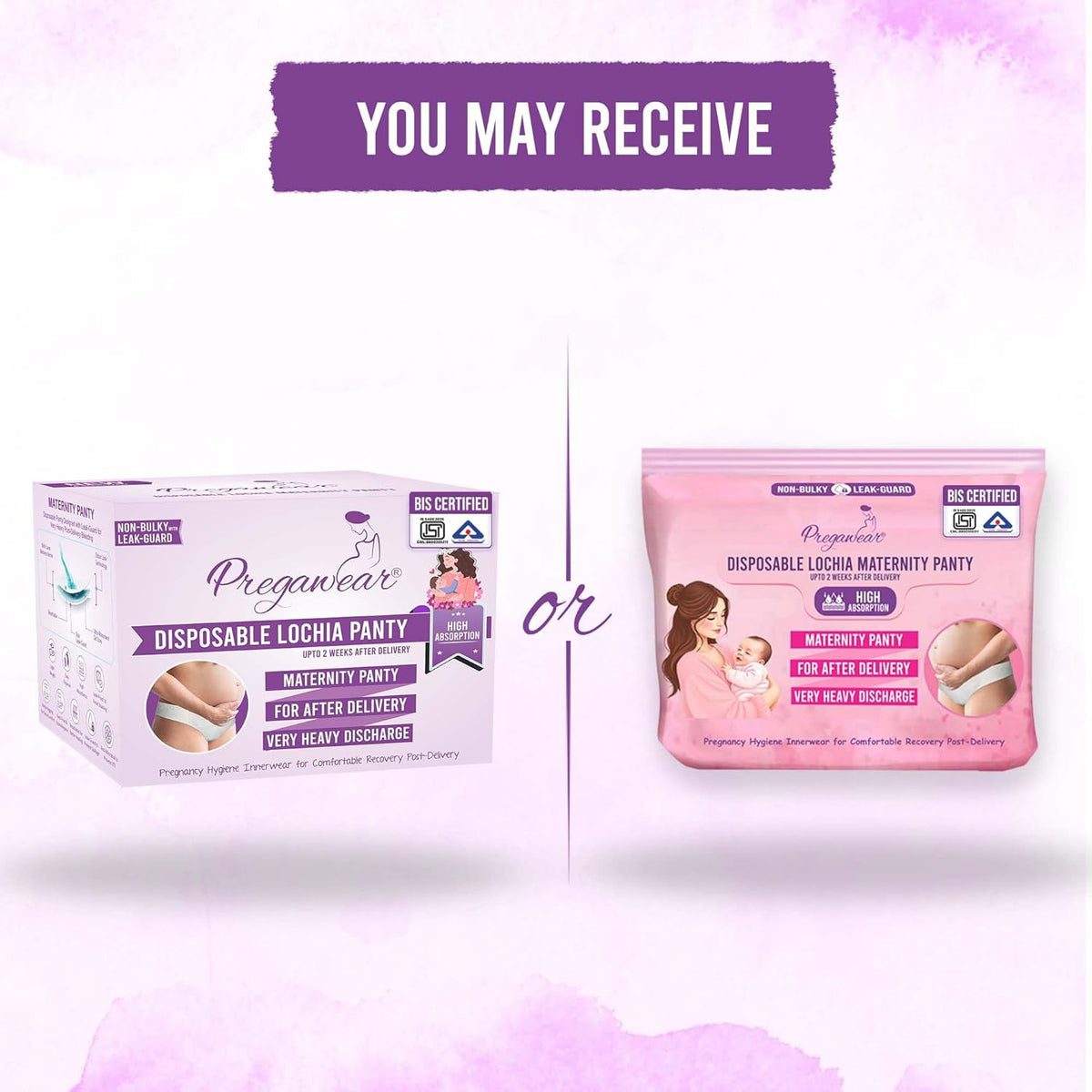 Pregawear Maternity Panty| Disposable Period Panties| Postpartum Underwear| Heavy Flow & Rash Free Periods| Leak Proof Pads After Delivery| Overnight Protection|Toxic Free| (Pack of 5 - XL)
