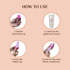 Reusable Menstrual Cup Medium with Applicator, Lubricant Gel & Sterilizer Case for Women - Soft Silicone, Leak-Proof Period Care Kit (M)