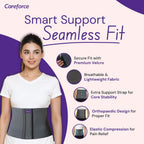 Careforce - The Force Behind Your Health Polyester Postpartum Abdominal Belt After Delivery for Tummy Reduction Belly Support Belt Abdominal Binder Belt for Back Pain Relief Women, Men-Grey 8 Inch-XL