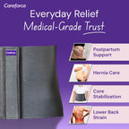 Careforce - The Force Behind Your Health Polyester Postpartum Abdominal Belt After Delivery for Tummy Reduction Belly Support Belt Abdominal Binder Belt for Back Pain Relief Women, Men-Grey 8 Inch-XL
