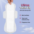 Pee Safe Comfort Ultra Thin Pads XXL 50N with Japanese Leak-Lock Core, 6-Layer Deep Absorption & Dual Wings - Overnight Heavy Flow Protection