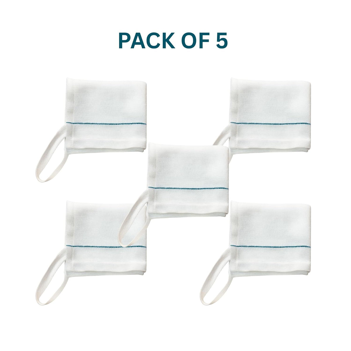 Sterile Abdominal Mop Gauze Sponge 30cm x 30cm, 12-Ply (Type 17) – Surgical Lap Sponge with X-Ray Detectable Thread, Pack of 5