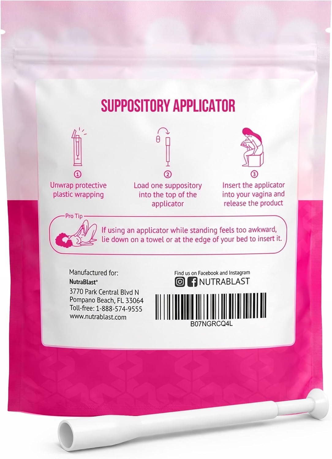 NutraBlast Applicators and Syringes Disposable Individually Wrapped