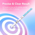 Easy@Home Ovulation and Pregnancy Test Kit: 50 LH Ovulation and 5 HCG Pregnancy Test Strips Powered by Premom App for Women Trying to Conceive