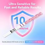 Easy@Home Ovulation and Pregnancy Test Kit: 50 LH Ovulation and 5 HCG Pregnancy Test Strips Powered by Premom App for Women Trying to Conceive