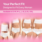 i-activ Period Panty for Women | M-L | Disposable Period Panties for Women Leak Proof | Maternity Pads for Heavy Flow Periods | Overnight 360 Degree Protection | Size-24 to 39"