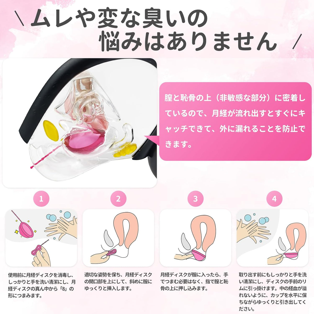 Menstrual Discs Large Pack Silicone