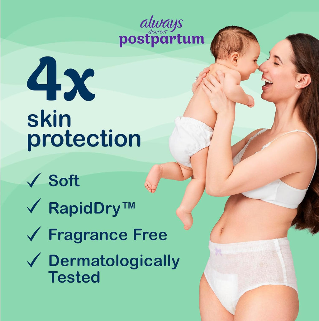 Always Discreet Incontinence Pads Postpartum 14 pieces